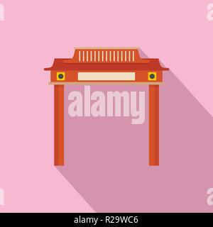 Red Taiwan arch Symbol. Flache Darstellung der roten Taiwan arch Vektor Symbol für Web Design Stock Vektor