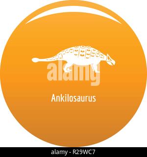 Ankilosaurus Symbol. Einfache Abbildung: ankilosaurus Vektor Icon für das Design orange Stock Vektor