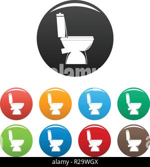 Home wc Symbol. Einfache Abbildung: Home wc Vector Icons Set Color isoliert auf weißem Stock Vektor