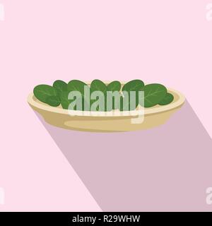 Spinatblätter Symbol. Flache Darstellung der spinatblätter Vektor Symbol für Web Design Stock Vektor