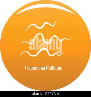 Treponema pallidum-Symbol. Einfache Abbildung von Treponema pallidum Vektor Icon für das Design orange Stock Vektor