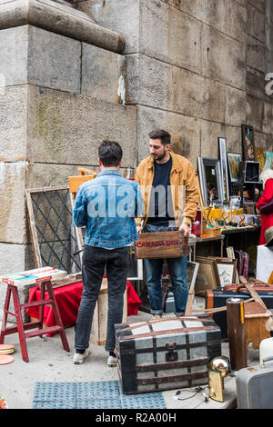 Brooklyn, NY, USA - Oktober 8, 2018: Brooklyn Flea, Dumbo Brooklyn. Stockfoto