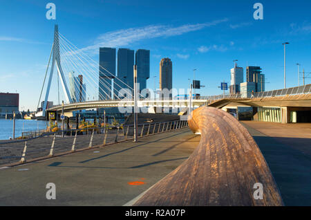 Erasmus Brücke (erasmusbrug), Rotterdam, Zuid Holland, Niederlande Stockfoto