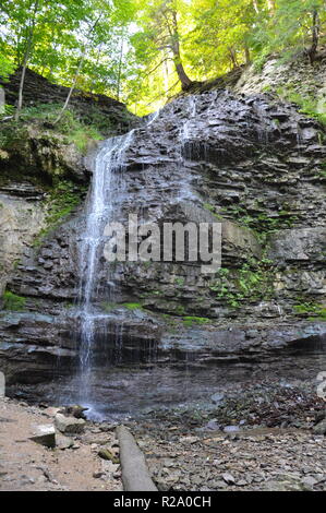 Wasserfall Tiffany fällt Kanada Sommer Wanderung auf dem Bruce Trail Stockfoto