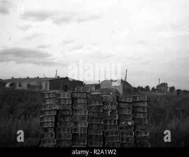 Flugabwehrstellung Wehrmacht Luftwaffe - German Air Force Fliegerabwehr Position Stockfoto