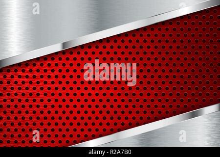 Texture mit roten Perforation Stock Vektor