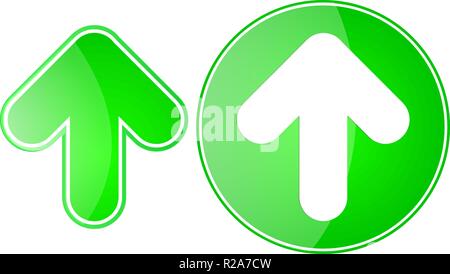 Grüne Pfeile. Symbole Stock Vektor