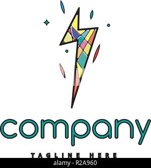 Farbe Lightning Vektor logo Stock Vektor