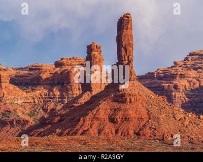 Säule Formationen, Tal der Götter in der Nähe von Bluff, Utah. Stockfoto