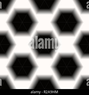 Schwarze und weiße Hexagon Wabe nahtlose Muster Hintergrund.eps 10. Stock Vektor