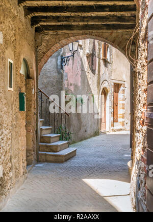 Malerische Anblick in Capalbio, malerischen Dorf in der Provinz von Grosseto. Toskana, Italien. Stockfoto