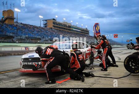 Homestead, Fla, USA. 17. Nov, 2018. Cole Custer, Fahrer des (00) Haas Automation, Ford, Gruben in der NASCAR XFINITY Serie Ford EcoBoost 300 Meisterschaft auf dem Homestead-Miami Speedway in Homestead, Fla. Mario Houben/CSM/Alamy leben Nachrichten Stockfoto