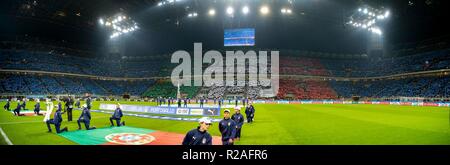 Allgemeine Ansicht Giuseppe Meazza Stadion während der UEFA Nationen Liga 2018-2019 Übereinstimmung zwischen Italien 0-0 Portugal bei Giuseppe Meazza Stadion am 17. November 2018 in Mailand, Italien. Credit: Maurizio Borsari/LBA/Alamy leben Nachrichten Stockfoto