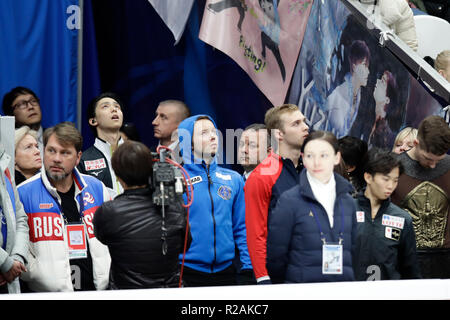 Mega Sport, Moskau, Russland. 17. Nov, 2018. Yuzuru Hanyu (JPN), 17. NOVEMBER 2018 - Eiskunstlauf: Die Männer Kür während der ISU Grand Prix Eiskunstlauf 2018/2019 Rostelecom Cup von Mega Sport, Moskau, Russland. Quelle: LBA/Alamy leben Nachrichten Stockfoto