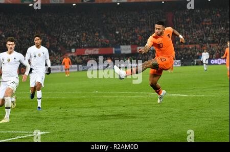 16-11-2018 FUSSBALL: UEFA NATIONEN LIGA NEDERLAND - FRANKREICH: ROTTERDAM Memphis Depay Foto: SCS/Soenar Chamid Stockfoto