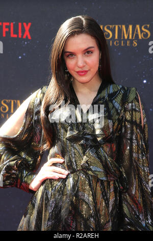 Los Angeles, Ca, USA. 18 Nov, 2018. Lilimar am Netflix Weltpremiere der Weihnachten Chronik an Bruin Westwood in Los Angeles, Kalifornien am 18. November 2018. Credit: Faye Sadou/Medien Punch/Alamy leben Nachrichten Stockfoto