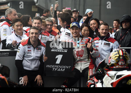 Circuit de Valencia, Valencia, Spanien. 18 Nov, 2018. MotoGP von Valencia, Race Day; Takaaki Najkagami (Honda LCR) Credit: Aktion plus Sport/Alamy leben Nachrichten Stockfoto