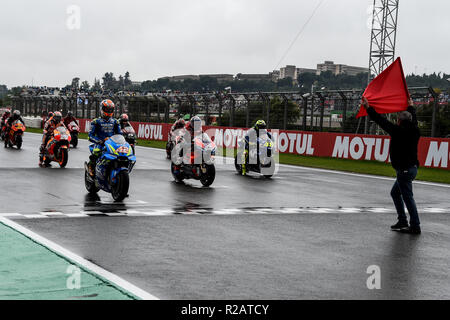 Circuit de Valencia, Valencia, Spanien. 18 Nov, 2018. MotoGP von Valencia, Race Day; Moto GP zweiten Start Credit: Aktion plus Sport/Alamy leben Nachrichten Stockfoto