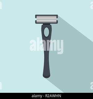 Schwarzer Mann razor Symbol. Flache Darstellung von schwarzer Mann razor Vektor Symbol für Web Design Stock Vektor