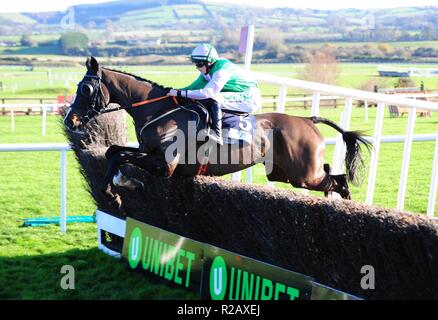 Mächtige Stowaway geritten von Jockey Rachael Blackmore auf dem Weg zum Gewinnen der Ryans Reinigung Handicap Chase bei Tag zwei Der Winter Festival im Punchestown-rennbahn, County Kildare. Stockfoto