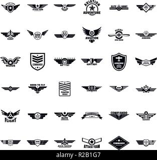 Luftwaffe Militär Armee Abzeichen logo Symbole gesetzt. Einfache Abbildung  von 36 Luftwaffe Militär Armee Abzeichen logo Vector Icons für Web  Stock-Vektorgrafik - Alamy