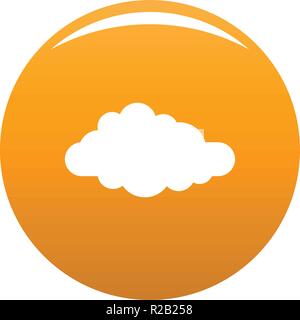 Cirrus Symbol. Einfache Abbildung der Cirrus vektor Icon für das Design orange Stock Vektor