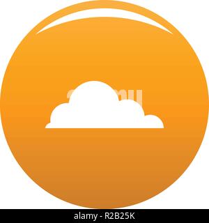 Cirrus cumulus Symbol. Einfache Abbildung der Cirrus cumulus Vektor Icon für das Design orange Stock Vektor