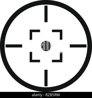 Gun Zielsymbol. Einfache Abbildung: Gun Zielvektor Symbol für Web Design auf weißem Hintergrund Stock Vektor