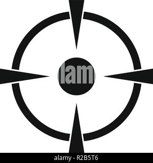Fadenkreuz Zielsymbol. Einfache Abbildung: strichplatte Zielvektor Symbol für Web Design auf weißem Hintergrund Stock Vektor