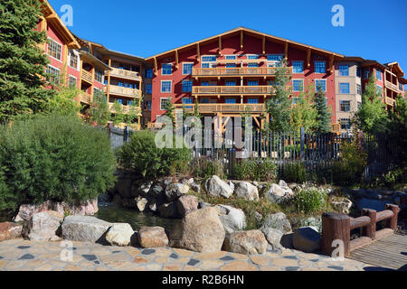 Das Dorf Lodge Hotel, Mammoth Lakes, California, Vereinigte Staaten von Amerika Stockfoto