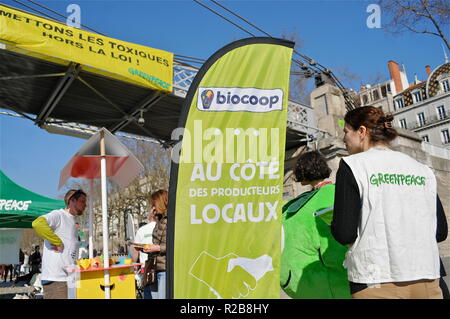 Greenpeace organisiert eine geschieht gegen Pestizide, Lyon, Frankreich zu protestieren Stockfoto