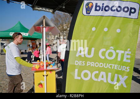 Greenpeace organisiert eine geschieht gegen Pestizide, Lyon, Frankreich zu protestieren Stockfoto