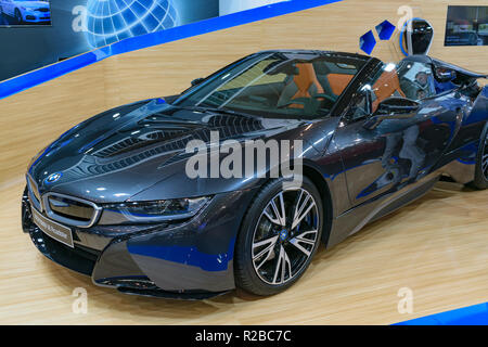 Ag. Kosmas, Griechenland - 10 November 2018: BMW i8 Roadster Stockfoto