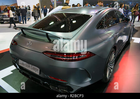 Ag. Kosmas, Griechenland - 10 November 2018: Mercedes AMG GT4 Coupé GT 63 S Stockfoto