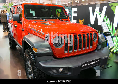 Ag. Kosmas, Griechenland - 10 November 2018: Jeep Wrangler Rubicon Stockfoto