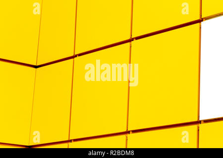 Multi-farbige Blöcke Gelb und Weiß Stockfoto