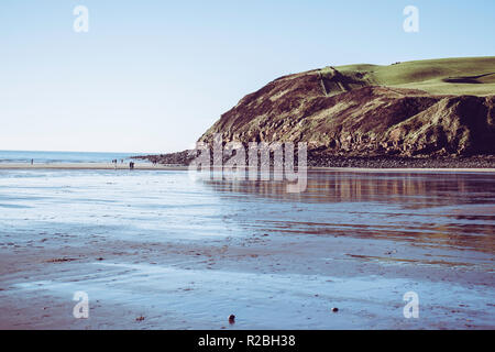 St. Bees Head an einem schönen Herbsttag mit Clear blue sky-St Bienen, Whitehaven, Cumbria Stockfoto