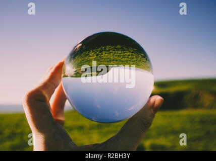Crystal Ball Fotografie zeigt die Marine in St. Bees Head, Whitehaven, Cumbria - British Sea Side Stockfoto