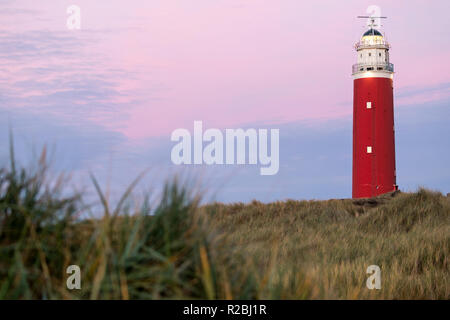 Leuchtturm Eierland am nördlichsten Punkt der niederländischen Insel Texel Stockfoto