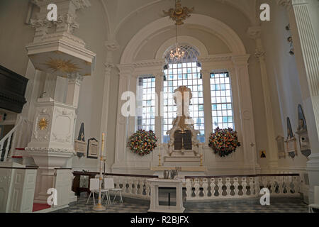 St. Paul's Kapelle am Broadway in Manhattan, stammt aus 1766. Es ist Teil der Pfarrei Dreifaltigkeit der Wall Street. Pierre Charles L'Enfant, Französisch Stockfoto