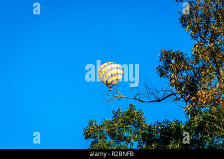 Heißluftballons schweben über den Blue Ridge Bergen auf diese erstaunliche fallen Morgen. Stockfoto
