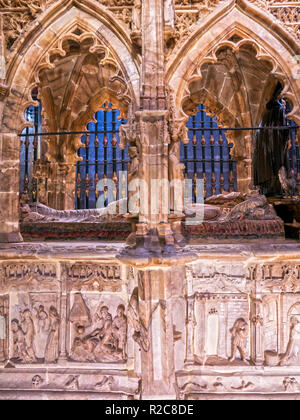 Sepulcro de Santo Domingo de la Catedral del Salvador de Santo Domingo de la Calzada. La Rioja. España Stockfoto