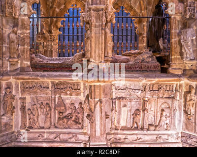 Sepulcro de Santo Domingo de la Catedral del Salvador de Santo Domingo de la Calzada. La Rioja. España Stockfoto