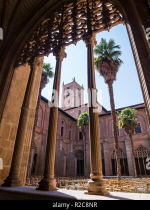 Claustro de los Caballeros en El Monasterio de Santa María la Real. Nájera. La Rioja. España Stockfoto