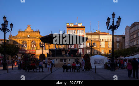 Plaza de la Paz De Haro (Capital del vino Rioja). La Rioja. España Stockfoto