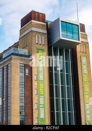 Rank Hovis Ostsee Mühle jetzt Kunst exhibition center Brücke, Newcastle Upon Tyne, England, Großbritannien Stockfoto
