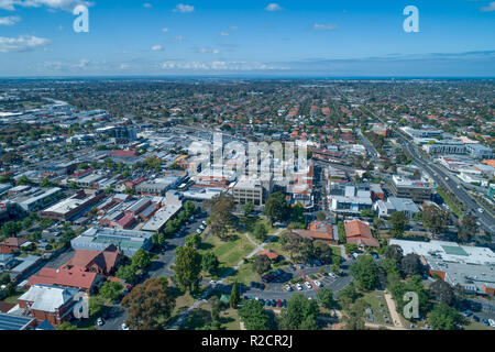 Luftaufnahme von Wohngebiet in Melbourne, Australien Stockfoto