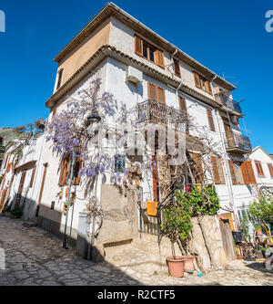 Eine typisch sizilianische Haus in Scopello in West Sizilien, Italien Stockfoto