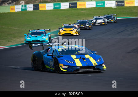 Vallelunga, Italien. 18 Nov, 2018. Lamborghini World Final 2018. Vallelunga Italien 18. November, Autos in Aktion, Damon Ockey Auto Kredit: Fabio Pagani/Alamy leben Nachrichten Stockfoto