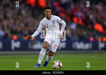 Jadon Sancho von England - England - Kroatien, UEFA Nationen Liga - Gruppe A 4, Wembley Stadion, London - 18. November 2018 Stockfoto